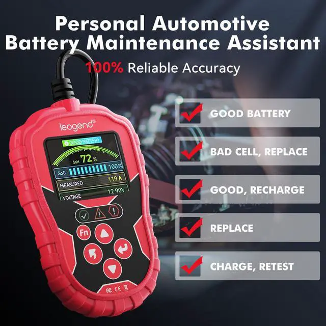 Alt view image 3 of 7 - Car Battery Tester 6V/12V with 20-2000A CCA