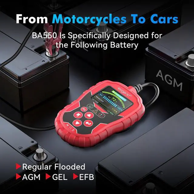 Alt view image 4 of 7 - Car Battery Tester 6V/12V with 20-2000A CCA