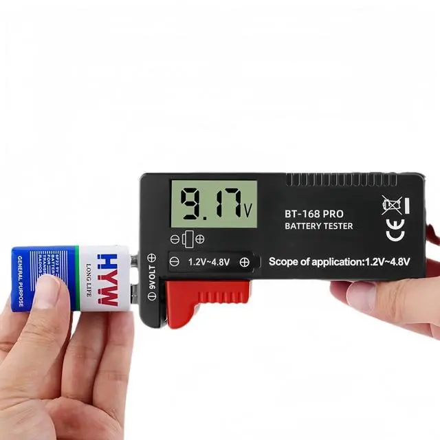 Alt view image 4 of 6 - Battery Tester, Universal Battery Checker Small Battery Testers for 26650 18650 AAA AA C D 9V 1.5V Button Cell Household Batteries