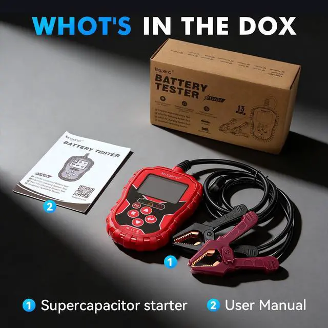 Alt view image 7 of 7 - Car Battery Tester 6V/12V with 20-2000A CCA