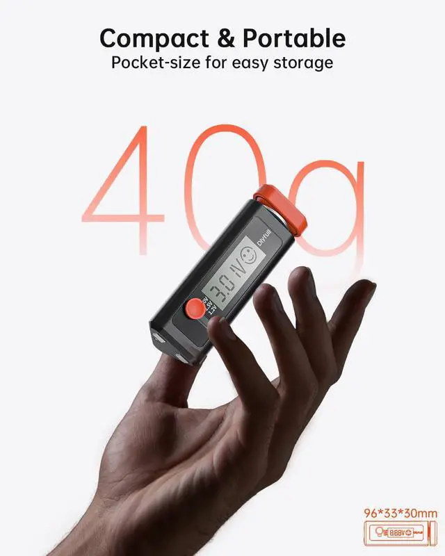 Alt view image 6 of 7 - Digital Battery Tester with Magnetic End & LCD Display, Small Battery Checker Tester for AAA AA C D 9V CR123A 1.5V/3V Button Cell Household Batteries