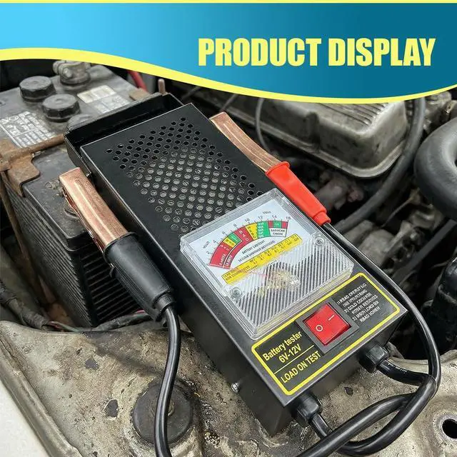 Alt view image 5 of 6 - Car Battery Load Tester, 6V 50AMP/12V 100AMP Alternator Voltage Tester with Alligator Clips, Automotive Battery Health Checker Diagnostic Tool for Cars/RVs/Motorcycles/ATVs/Boats (Black)