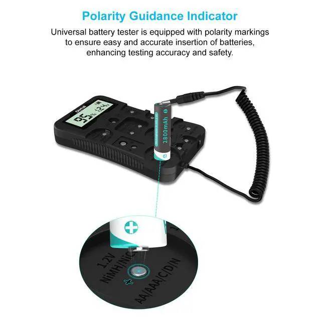 Alt view image 5 of 7 - Battery Tester for AA AAA C D 9V etc 12 Types & Household Batteries Checker