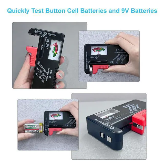 Alt view image 3 of 6 - Battery Tester for AA AAA C D 9V, 1.5V Button & Household Batteries Checker