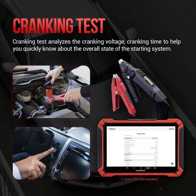 Alt view image 4 of 7 - Battery Tester, BST 360 Bluetooth Battery Test Clip, 12V Car Battery Tester with Charging System/Cranking Test, Auto Battery Analyzer for Cars/Trucks/RVs/Motorcycles/Boats