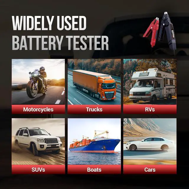 Alt view image 7 of 7 - Battery Tester, BST 360 Bluetooth Battery Test Clip, 12V Car Battery Tester with Charging System/Cranking Test, Auto Battery Analyzer for Cars/Trucks/RVs/Motorcycles/Boats