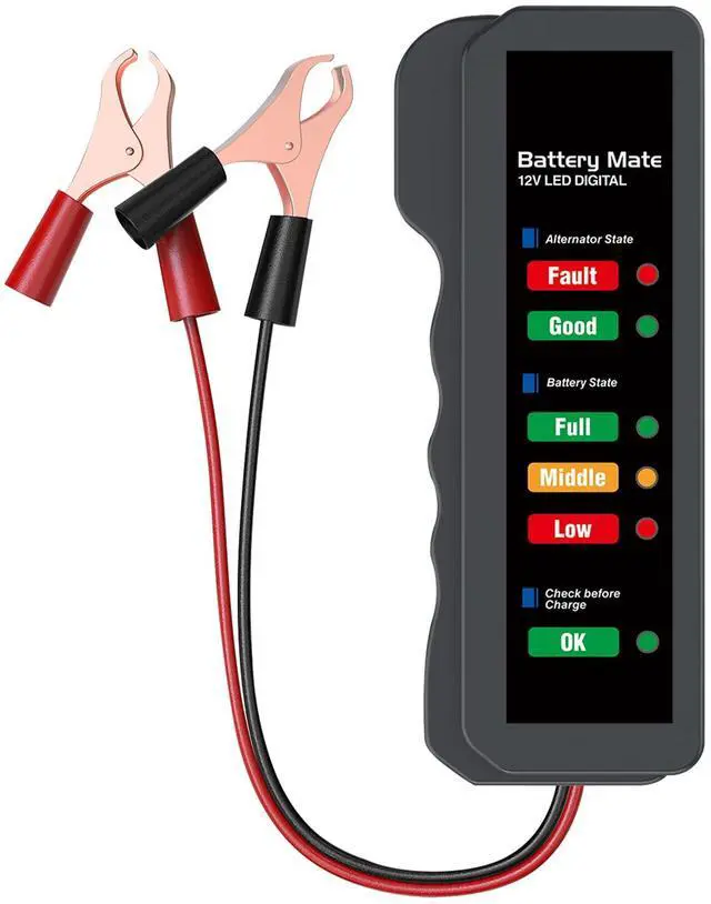 Main image of 12V Car Battery Tester and Alternator Tester, Automotive Load Tester Indicator, 12 Volt Auto Check for Automobile