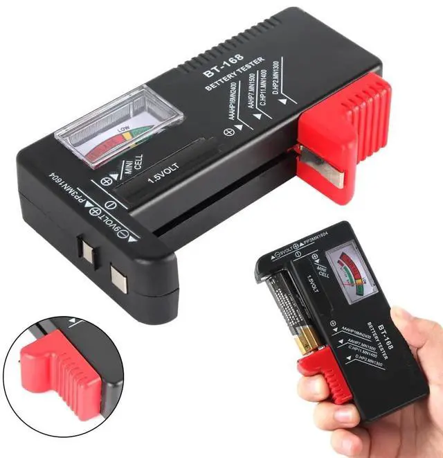 Alt view image 2 of 6 - 1Pcs Battery Tester Checker, Universal Battery Checker Model BT-168for AA AAA C D 9V 1.5V Button Cell Batteries Smal Electrical Equipment (Requires No Battery for Operating)