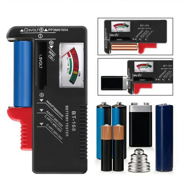 Alt view image 3 of 6 - 1Pcs Battery Tester Checker, Universal Battery Checker Model BT-168for AA AAA C D 9V 1.5V Button Cell Batteries Smal Electrical Equipment (Requires No Battery for Operating)