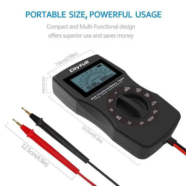 Alt view image 5 of 7 - Battery Tester for AA AAA C D 9V, Button, Ni-MH, Alk etc 11 Types Batteries