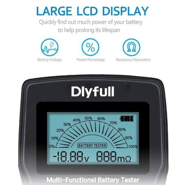Alt view image 3 of 7 - Battery Tester for AA AAA C D 9V, Button, Ni-MH, Alk etc 11 Types Batteries