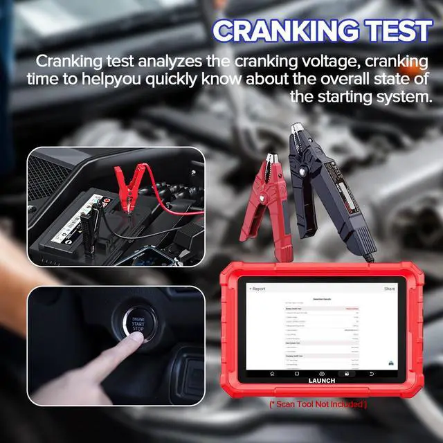 Alt view image 4 of 7 - 2026 Upgraded BST360 6V 12V Car Battery Tester, Bluetooth Battery Load Tester Charging Cranking System Analyzer for Android/iPhone/Launch X431, 100-2000 CCA Alternator Tester Voltmeter