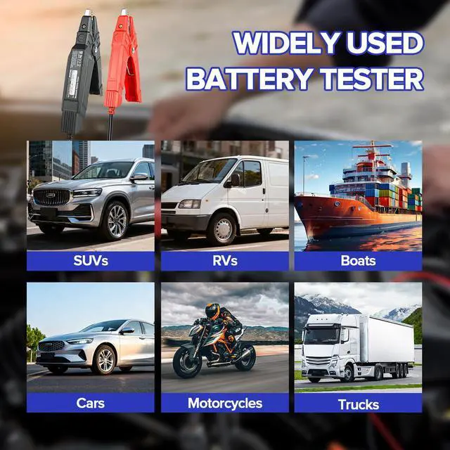 Alt view image 7 of 7 - 2026 Upgraded BST360 6V 12V Car Battery Tester, Bluetooth Battery Load Tester Charging Cranking System Analyzer for Android/iPhone/Launch X431, 100-2000 CCA Alternator Tester Voltmeter