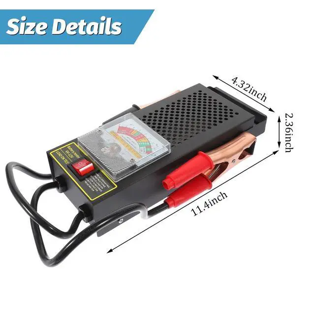 Alt view image 2 of 6 - Car Battery Load Tester, 6V-12V Battery Alternator Checker with Voltmeter & Alligator, Versatile Automotive Charging System Diagnosis for All Batteries, Universal for Vehicles