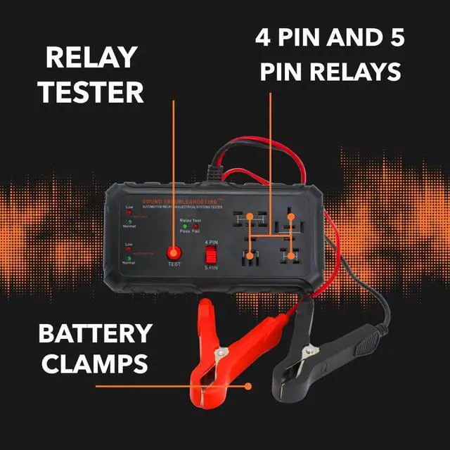 Alt view image 3 of 7 - 12V Automotive Relay Tester, Car Battery & Alternator Test Kit | Relay Switch & Circuit Inspector | Tests 4 & 5 Pin Relays | Battery Tester | Alternator Tester |Patented