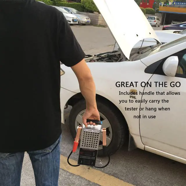 Alt view image 4 of 6 - Battery Load Tester, Car Battery Load Tester, 6/8/12/16/24V Battery Alternator Tester Digital Voltmeter and Alligator Clips Battery Voltage Tester and Charging System