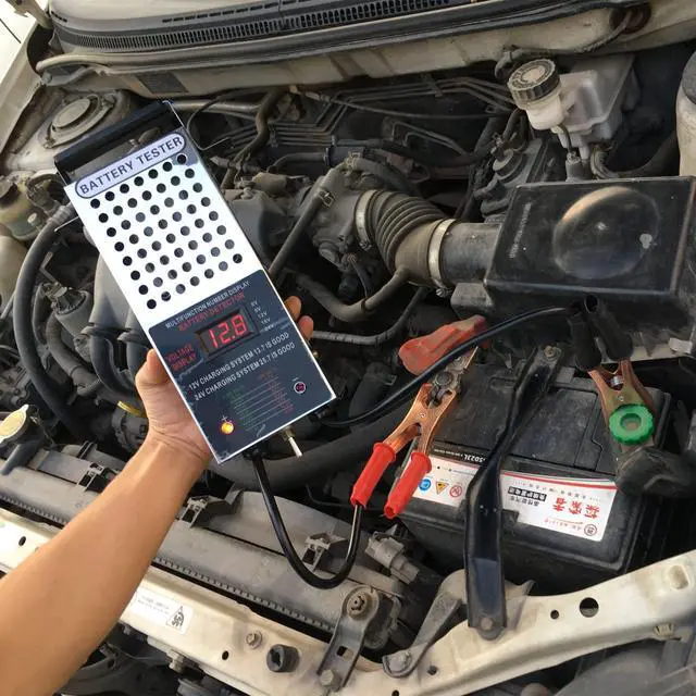 Alt view image 6 of 6 - Battery Load Tester, Car Battery Load Tester, 6/8/12/16/24V Battery Alternator Tester Digital Voltmeter and Alligator Clips Battery Voltage Tester and Charging System