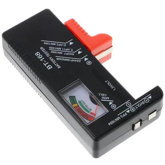 Alt view image 2 of 5 - 2 Pack Battery Tester, Universal Battery Checker for AA/AAA/C/D / 9V / 1.5V Button Cell Batteries Household Battery Life Level Testers Power Monitor Meter (Requires No Battery for Operation)