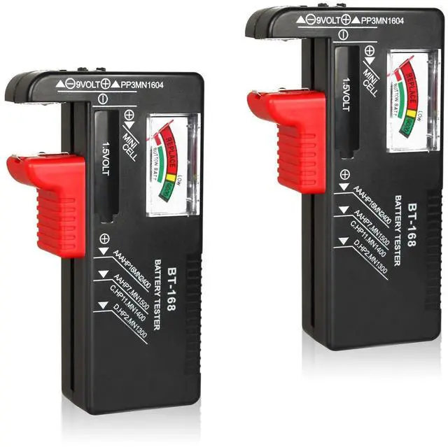 Main image of 2Pcs Battery Tester for AA AAA C D 9V 1.5V Household Batteries
