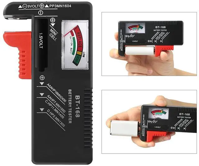 Alt view image 7 of 7 - 2Pcs Battery Tester for AA AAA C D 9V 1.5V Household Batteries