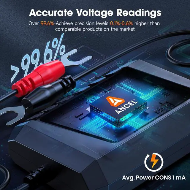 Alt view image 7 of 7 - BM300 Pro Battery Monitor - 6V/12V/24V Universal with Bluetooth 5.3 & Reinforced Design, Charging & Cranking Tests, Real-Time Alerts for Lead-Acid & Lithium Batteries in RV, Truck, Marine & More