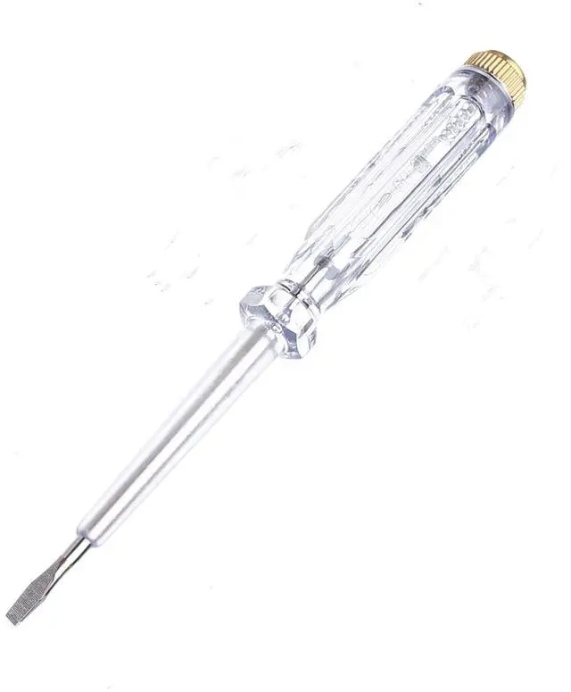 Main image of Test Screwdriver, Voltage Detector Pen Light Circuit Tester Electric Test Pen Screwdriver Neon Tube AC/DC 100-500V Clear 1pcs