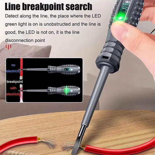 Alt view image 2 of 7 - 2-in-1 High Torque Strong Magnetic Flathead Phillips Screwdriver Electricity Detector Electric Non-Contact Voltage Tester Pen Electrical Current Power Circuit Live Wire Electrician Tester (F+P)