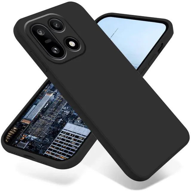 Main image of Compatible with Oneplus 15 Case Slim Silicone Liquid Full Body Cover,Phone Case for Oneplus 15 Soft Shockproof Cute Anti-Scratch Microfiber Lining Funda para Protective (Black)