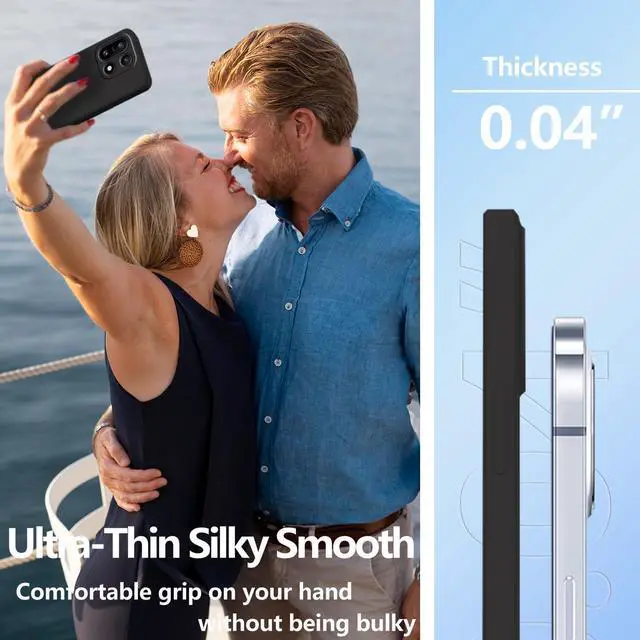 Alt view image 3 of 7 - Compatible with Oneplus 15 Case Slim Silicone Liquid Full Body Cover,Phone Case for Oneplus 15 Soft Shockproof Cute Anti-Scratch Microfiber Lining Funda para Protective (Black)