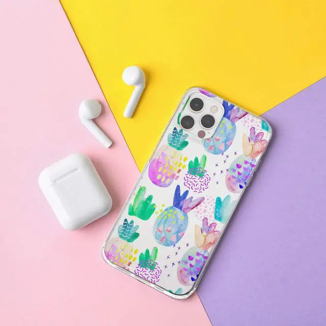 Alt view image 6 of 7 - 4 Pieces Clear DIY Phone Case Compatible with iPhone 12/12 Pro 6. 1 Inch Transparent Epoxy Resin Anti-Slip Mobile Phone Junk Cases Including 2 Hard Shells and 2 Soft Shells