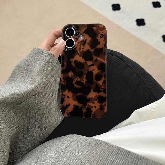 Alt view image 2 of 7 - Cute Phone Case for iPhone 17 Case Amber Leopard Slim-Brown