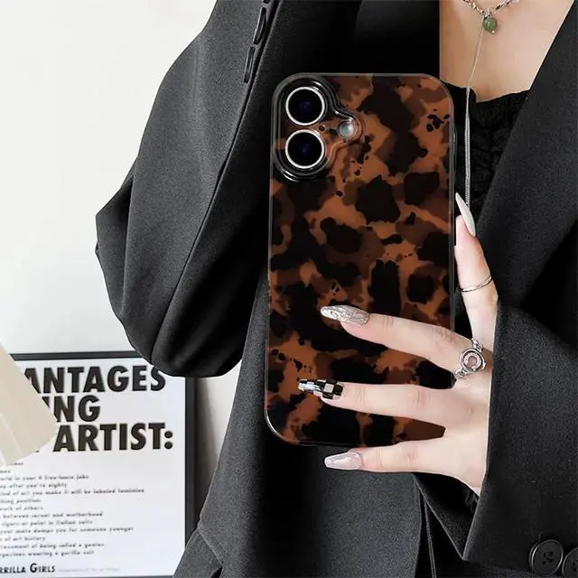 Alt view image 4 of 7 - Cute Phone Case for iPhone 17 Case Amber Leopard Slim-Brown