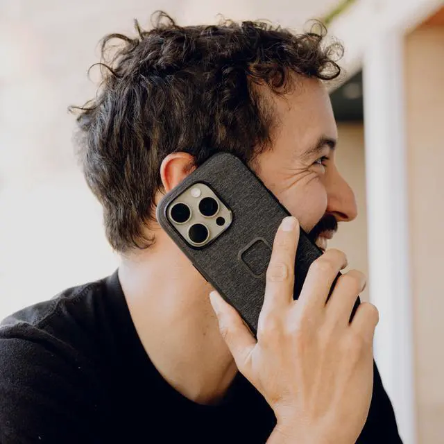 Alt view image 6 of 7 - Mobile Everyday Phone Case for iPhone 16 Pro, Sage, Slim Profile, Drop Protection, Weatherproof Fabric Shell, SlimLink Connects to Mobile Mounts & Gear