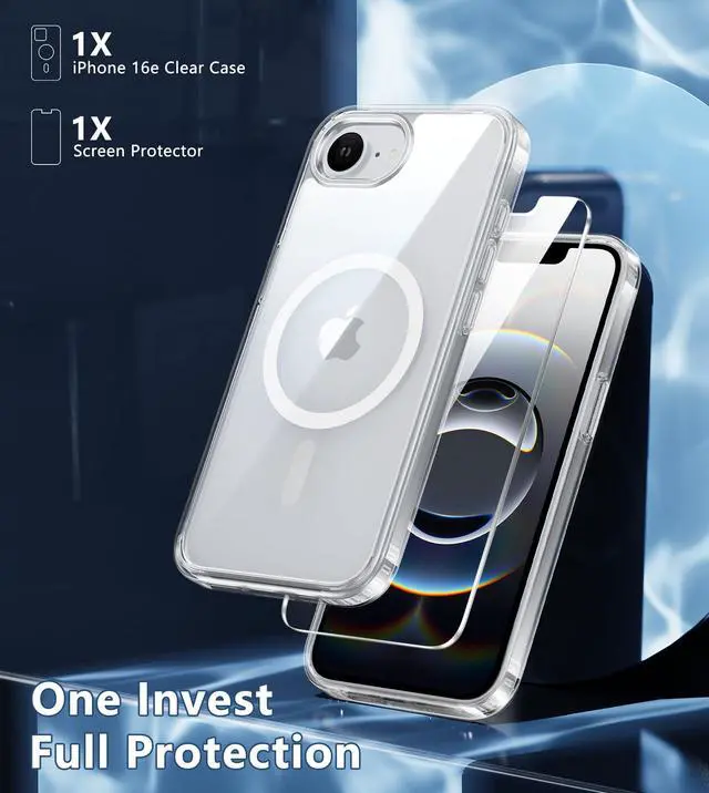 Alt view image 4 of 7 - for iPhone 16e Case Compatible with Magsafe, Clear