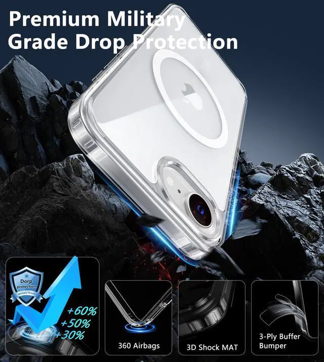Alt view image 6 of 7 - for iPhone 16e Case Compatible with Magsafe, Clear
