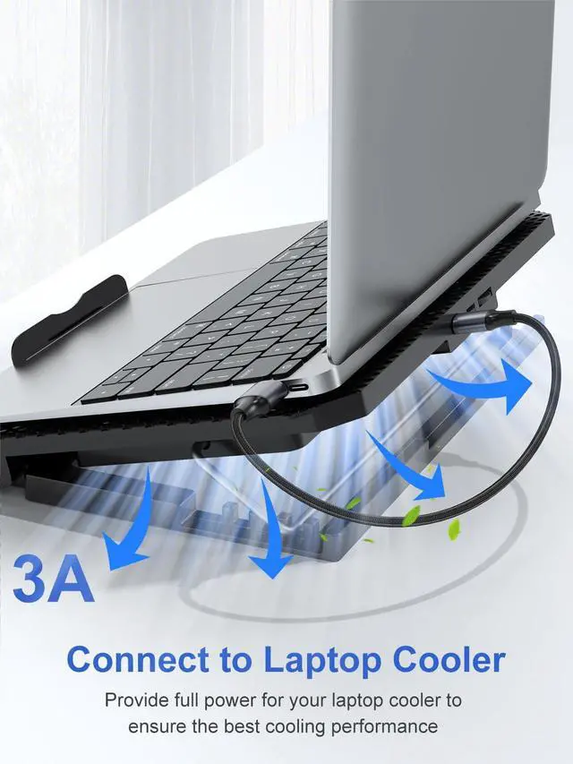 Alt view image 3 of 7 - USB Cable 6 inch 2-Pack, Short USB A to USB A Cable Male to Male 3.0 Double Sided Cord 0.5FT Compatible with Hard Drive, Laptop Cooler, KVM, DVD Player and More