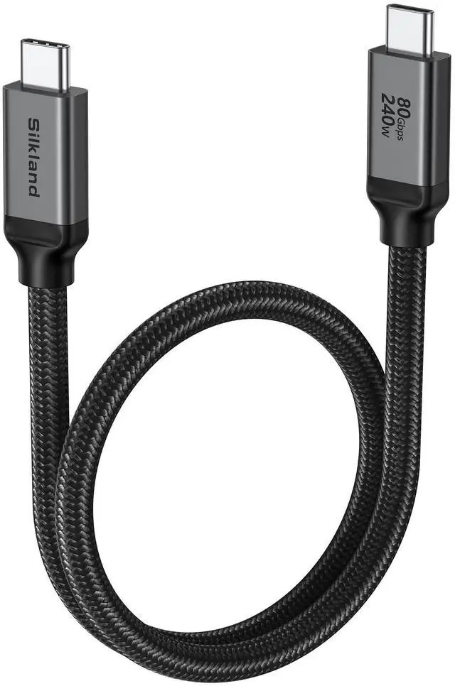 Main image of USB4 for Thunderbolt 5 Cable, 80Gbps Data Sync, 240W Charger 1.6FT