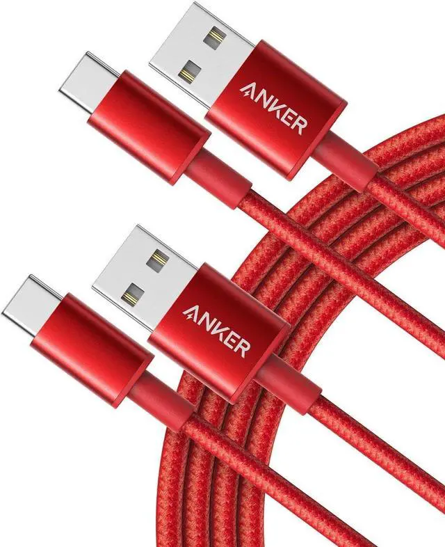 Main image of USB A to USB C Cable, USB to USB C Cable (2-Pack, 6 ft, Red)