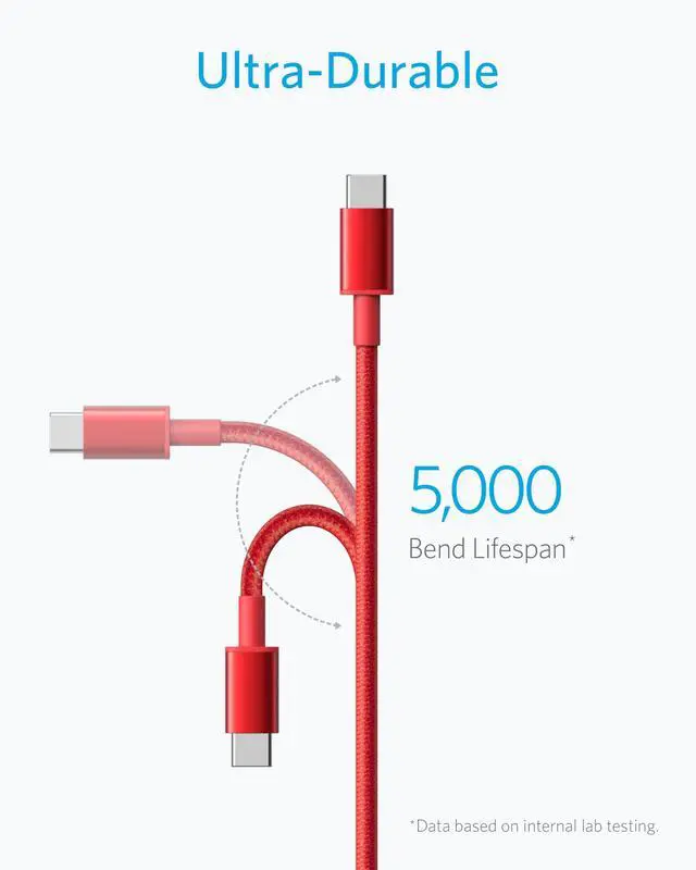 Alt view image 4 of 7 - USB A to USB C Cable, USB to USB C Cable (2-Pack, 6 ft, Red)