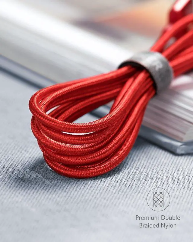 Alt view image 6 of 7 - USB A to USB C Cable, USB to USB C Cable (2-Pack, 6 ft, Red)