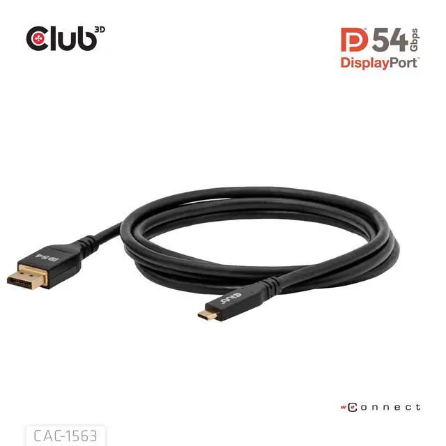 Alt view image 5 of 6 - CAC-1563 USB Type C Cable to min DP 2.1 Bi-Directional VESA DP54 Certified Cable M/M 2m/6.56ft