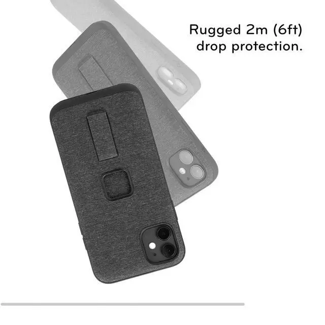 Alt view image 3 of 7 - Mobile Everyday Phone Case for iPhone 14 Pro, Sage, Slim Profile, 6 ft Drop Protection, Weatherproof Fabric Shell, SlimLink Connects to Mobile Mounts & Gear