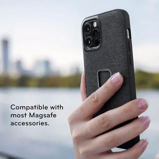 Alt view image 6 of 7 - Mobile Everyday Phone Case for iPhone 14 Pro, Sage, Slim Profile, 6 ft Drop Protection, Weatherproof Fabric Shell, SlimLink Connects to Mobile Mounts & Gear