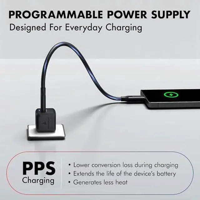 Alt view image 4 of 6 - PD 20W & PD 30W GaN Charger, Type-C Fast Charger Compatible for iPhone 17/16/16 Pro Max/15 Series/iPad Pro, Smartphones & Tablets, QC 3.0,Compact Foldable Plug Design, Smart Power Delivery