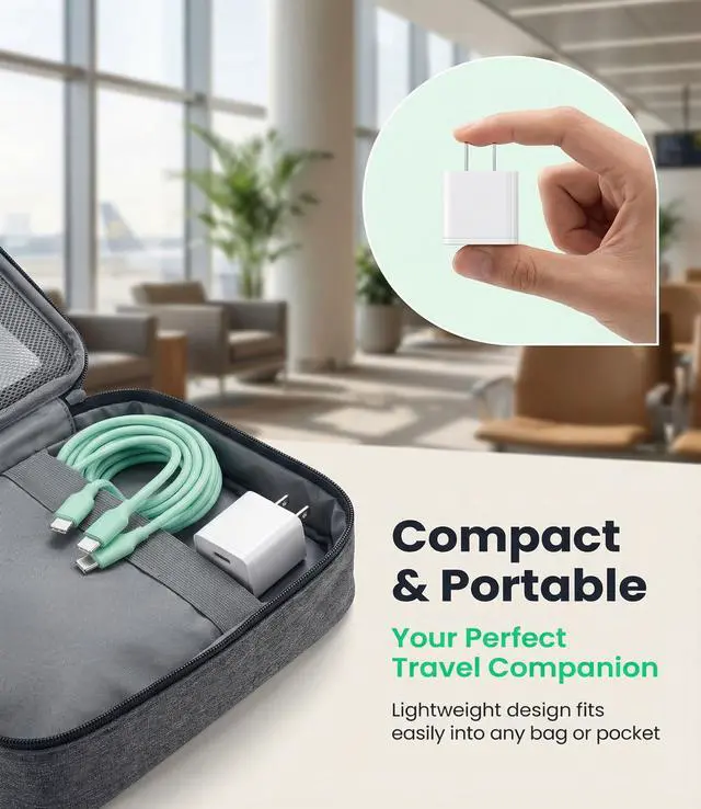 Alt view image 7 of 7 - 30W USB C Fast Charger, PD PPS Charger, 3 Cables, Green