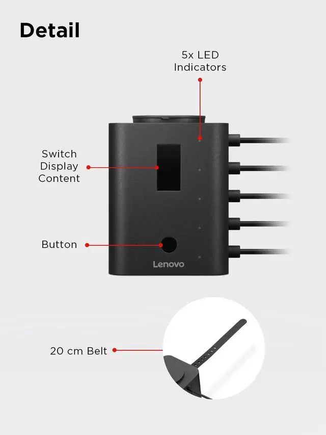 Alt view image 5 of 6 - Smart Charger, Designed for Chromebooks, Charge 5 laptops at Once and Monitor Their Battery Levels, Integrated 30cm USB-C Cables