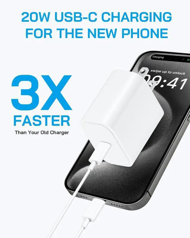 Alt view image 2 of 7 - iPhone 17/16/15 Charger Fast Charging 3 Pack Type C Chargers