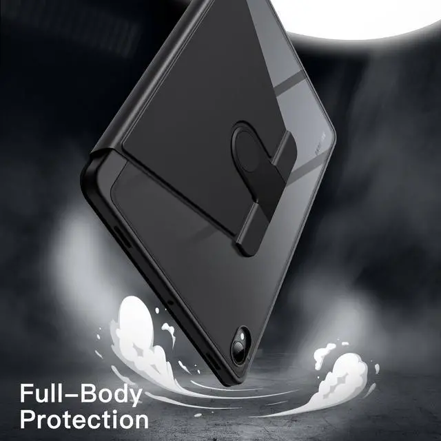 Alt view image 4 of 7 - Rotating Case Cover for Galaxy Tab S10+/S9 FE+/S9+ 12.4", Black