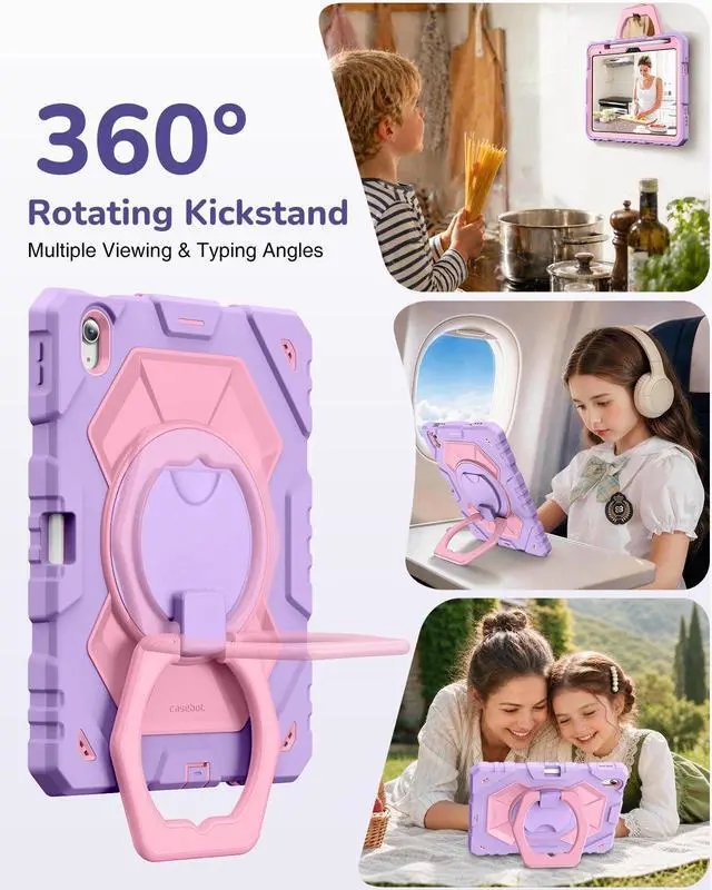 Alt view image 4 of 7 - Kid-Friendly Case for iPad (A16) 11th Gen 11-inch, iPad 10th Gen