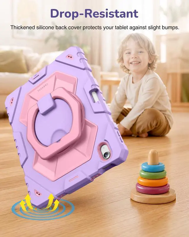 Alt view image 7 of 7 - Kid-Friendly Case for iPad (A16) 11th Gen 11-inch, iPad 10th Gen